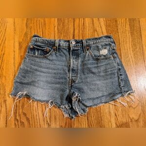 Levi's 501 Cutoffs Jeans Shorts Distressed Daisy Dukes sz 28/6